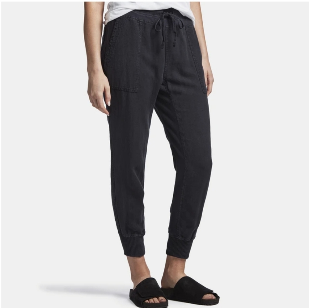 James Perse Relaxed Gray Canvas Linen Pants Joggers Small